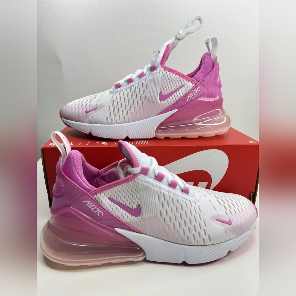 NIKE AIR MAX 270S PREMIUM WHITE-PINK WOMEN'S US SIZE 7.5 BRAND NEW IN BOX